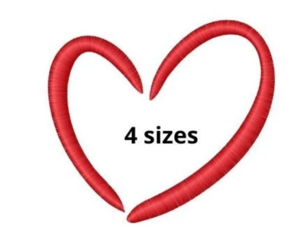 Heart Embroidery Design, 4 sizes, Mini Heart Embroidery, Large Heart Embroidery, Machine Embroidery Design, Heart shapes Design, Instant