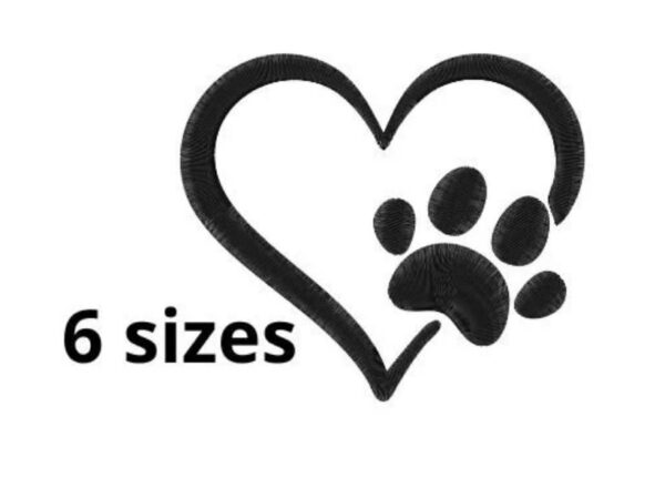 Heart Embroidery Design, 6 sizes, Heart Embroidery, Large Heart Embroidery, Machine Embroidery Design, Heart shapes Design, Instant