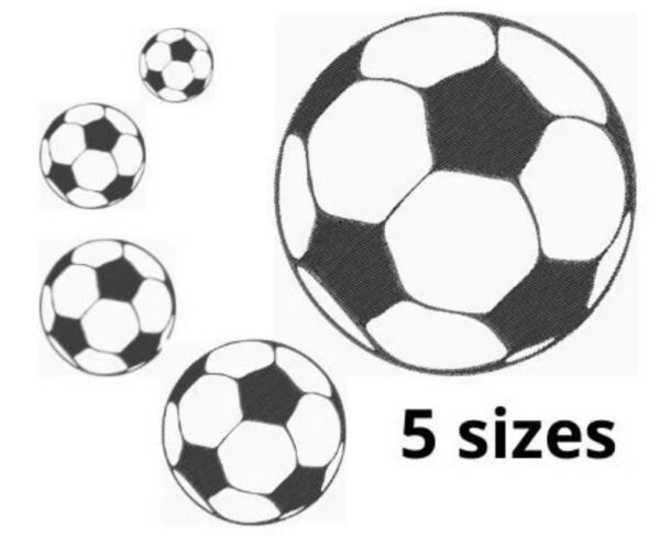 Football Embroidery Design, 5 sizes, Football Embroidery, Sport Embroidery, Machine Embroidery Design, Football shapes Design, Instant