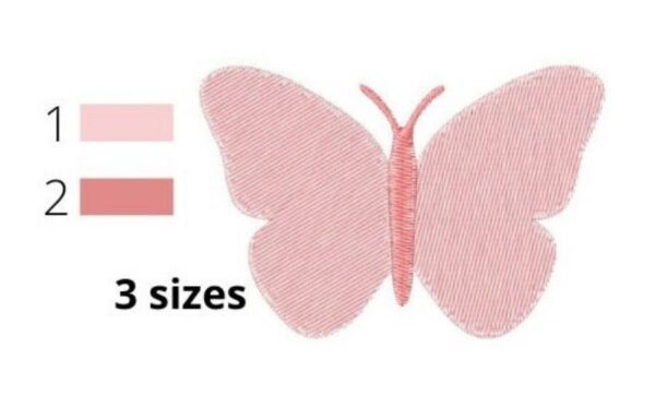 Butterfly Embroidery Design, 3 sizes, Butterfly Embroidery, Small Butterfly Embroidery, Machine Embroidery Design, Instant Download