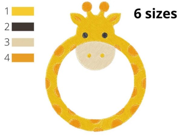 Giraph Embroidery Design, 6 sizes, Cute Giraph Embroidery,Zoo Animal Embroidery, Machine Embroidery Design, Kids Cute Design,Zoo design