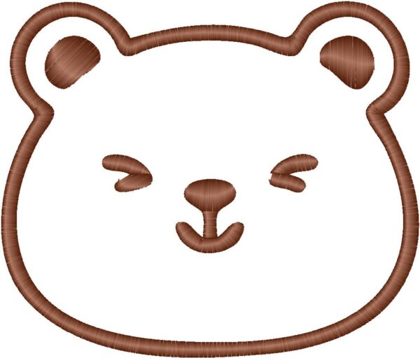 Bear Embroidery Design, 5 sizes, Small Bear Embroidery, Bear Embroidery, Machine Embroidery Design, Bear shape Design, Instant Download
