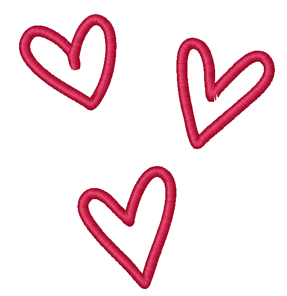 Heart Embroidery Design, 5 sizes, Mini heart Embroidery, Three hearts Embroidery, Machine Embroidery Design, Hearts shapes Design, Instant