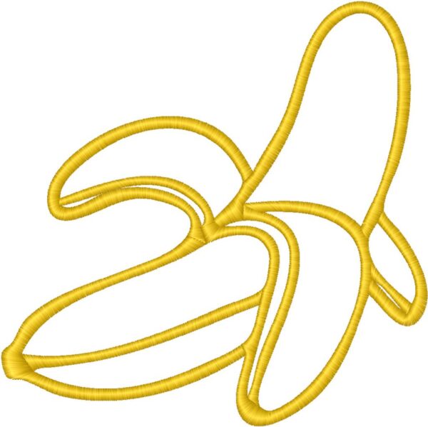 Banana Embroidery Design, 7 sizes, Machine Embroidery Design, Banana shapes Design, Instant
