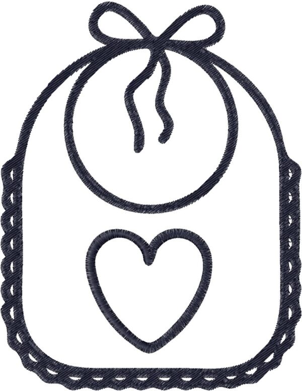 Bib Design, 7 sizes, Machine Embroidery Design, Bib shapes Design, Instant