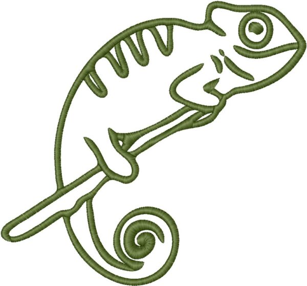Chameleon Embroidery Design, 7 sizes, Machine Embroidery Design, Chameleon shapes Design, Instant