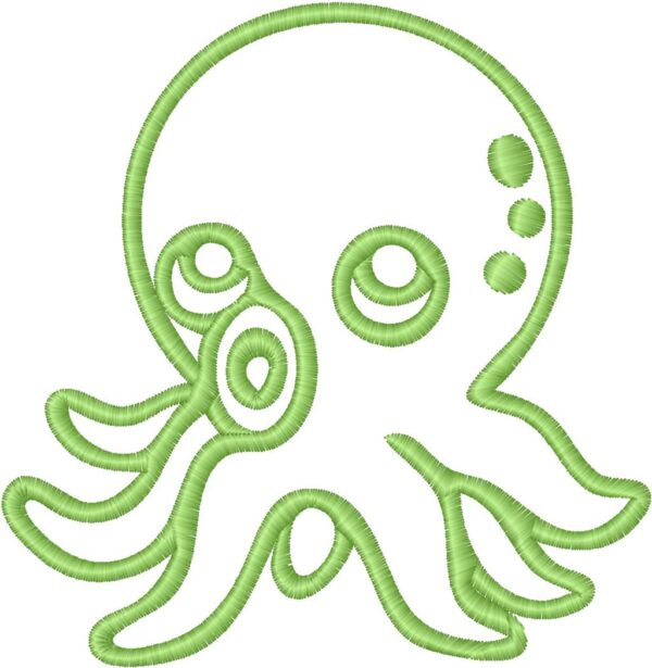Octopus Embroidery Design, 7 sizes, Machine Embroidery Design, Octopus shapes Design,Instant