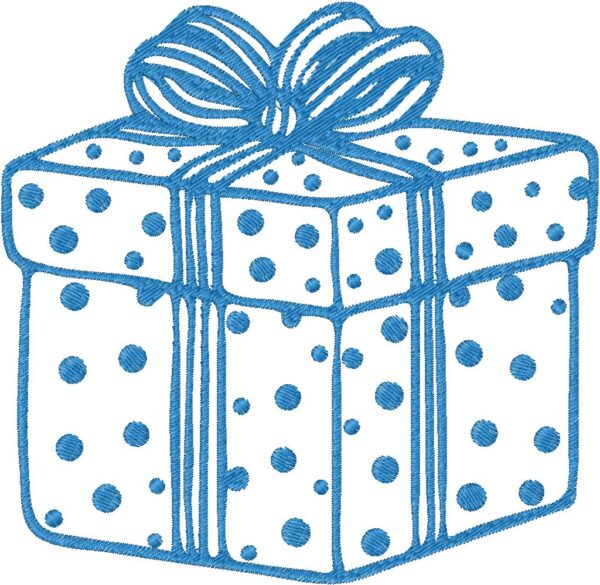Gift Embroidery Design, 7 sizes, Machine Embroidery Design, Gift shapes Design, Instant