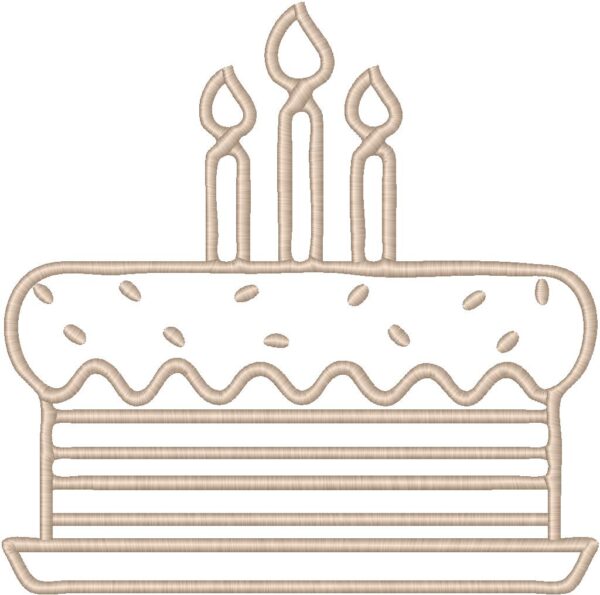Cake Embroidery Design, 7 sizes, Machine Embroidery Design, Cake shapes Design, Instant