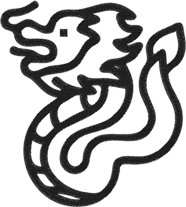 Dragon Embroidery Design, 7 sizes, Machine Embroidery Design, Dragon shapes Design, Instant