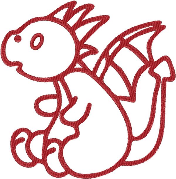 Dragon Embroidery Design, 7 sizes, Machine Embroidery Design, Dragon shapes Design, Instant
