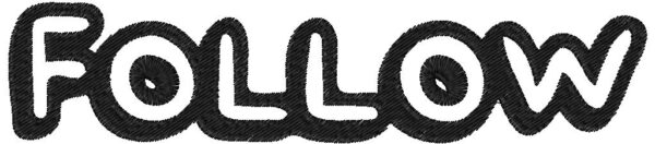 Follow Design, 7 sizes, Machine Embroidery Design, Follow shapes Design, Instant