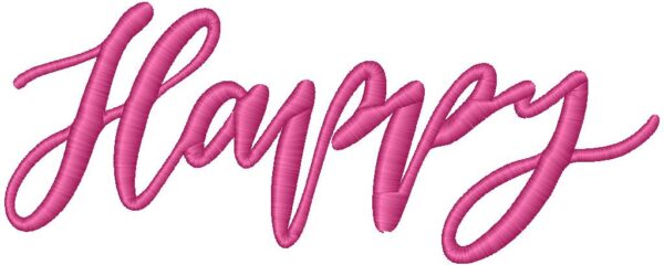Happy Design, 7 sizes, Machine Embroidery Design, Happy shapes Design, Instant