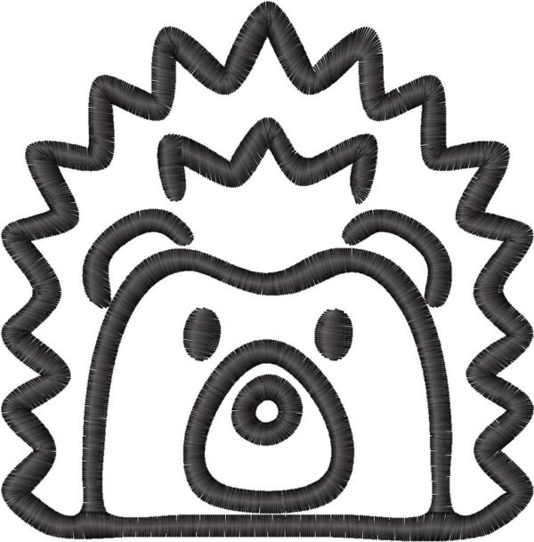 Hedgehog Embroidery Design, 7 sizes, Machine Embroidery Design, Hedgehog shapes Design,Instant