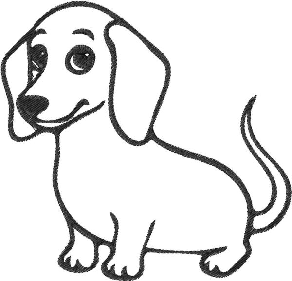 Dachshund Embroidery Design, 7 sizes, Machine Embroidery Design, Dachshund shapes Design, Instant