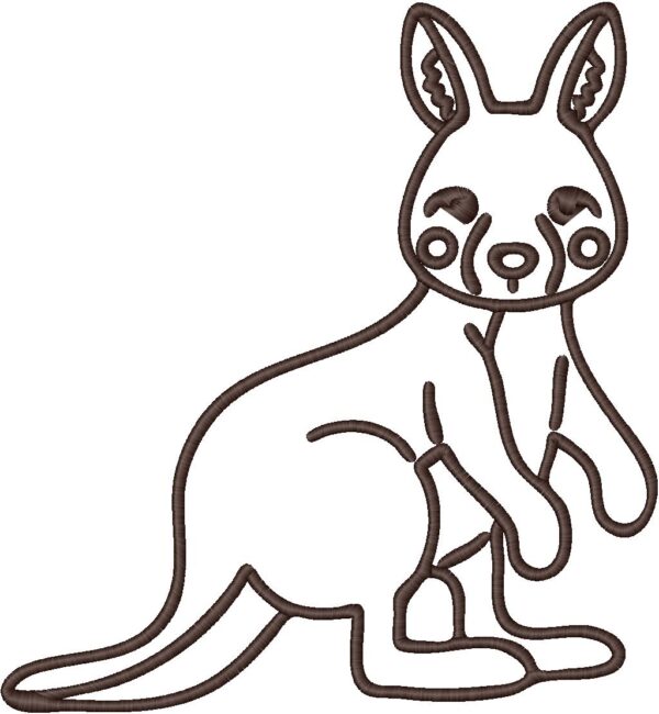 Kangaroo Embroidery Design, 7 sizes, Machine Embroidery Design, Kangaroo shapes Design,Instant