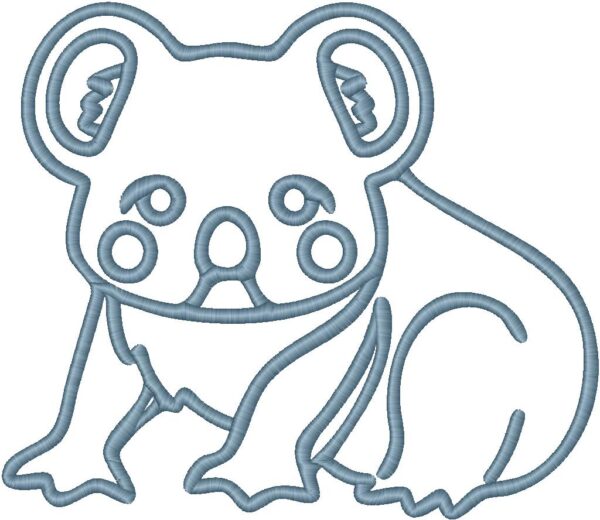 Koala Embroidery Design, 7 sizes, Machine Embroidery Design, Koala shapes Design,Instant
