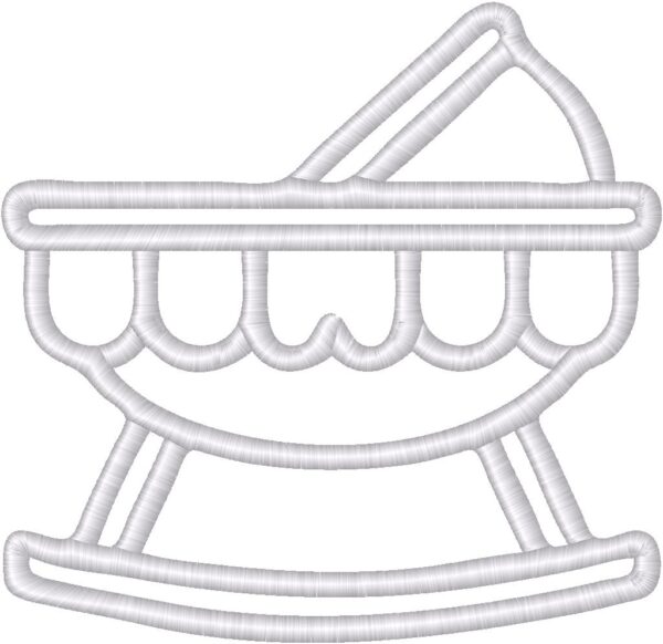 Cradle Embroidery Design, 7 sizes, Machine Embroidery Design, Cradle shapes Design, Instant