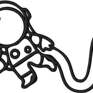 Astronaut Embroidery Design, 7 sizes, Machine Embroidery Design, Astronaut shapes Design, Instant