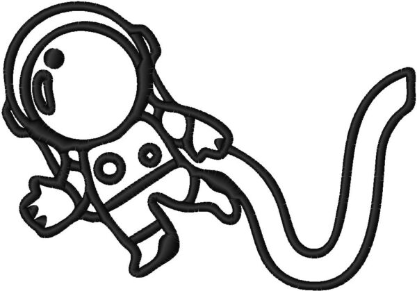 Astronaut Embroidery Design, 7 sizes, Machine Embroidery Design, Astronaut shapes Design, Instant
