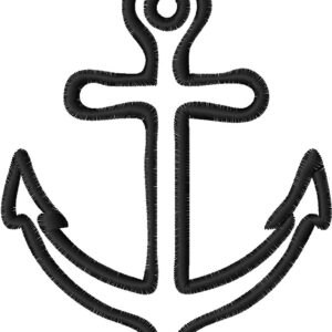 Anchor Embroidery Design, 7 sizes, Machine Embroidery Design, Anchor shapes Design,Instant