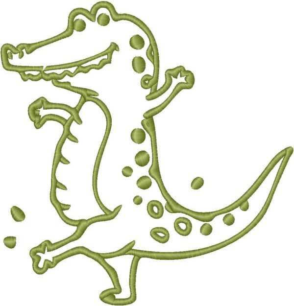 Crocodile Embroidery Design, 7 sizes, Crocodile Embroidery, Machine Embroidery Design, Crocodile shapes Design,Instant
