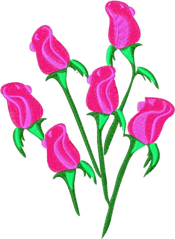 Flowers Embroidery Design, 7 sizes, Machine Embroidery Design, Flowers shapes Design, Instant