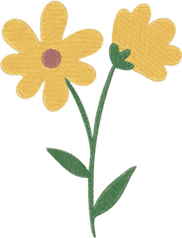 Flowers Embroidery Design, 7 sizes, Machine Embroidery Design, Flowers shapes Design, Instant