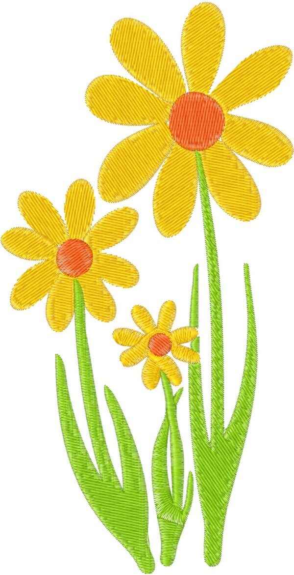 Flowers Embroidery Design, 7 sizes, Machine Embroidery Design, Flowers shapes Design, Instant