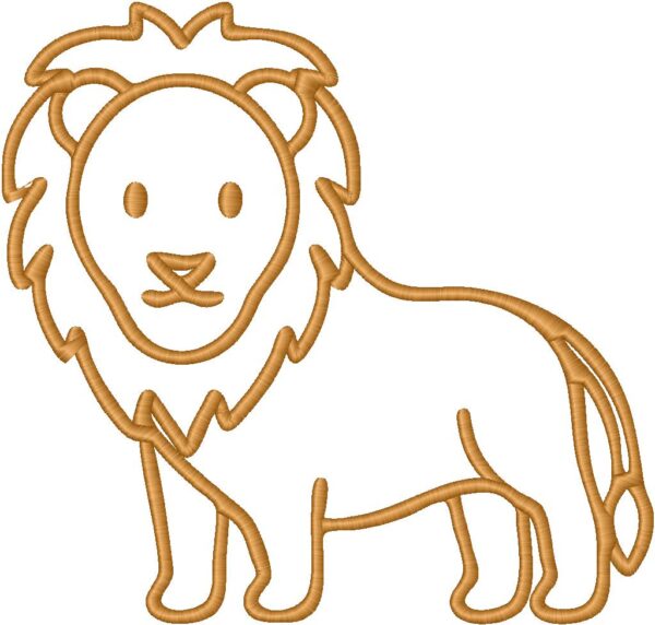 Lion Design, 7 sizes, Machine Embroidery Design, Lion shapes Design, Instant