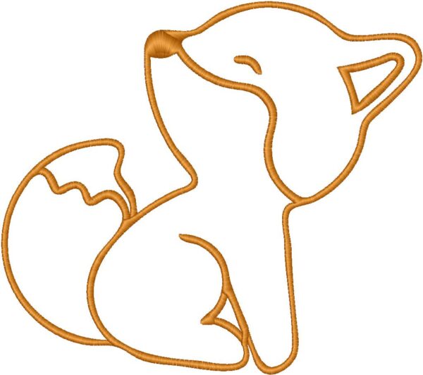 Fox Embroidery Design, 7 sizes, Machine Embroidery Design, Baby Fox shapes Design, Instant