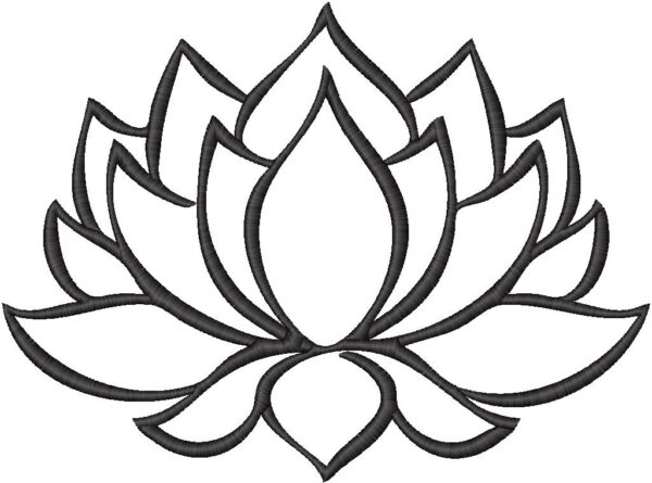 Lotus Design, 7 sizes, Machine Embroidery Design, Lotus shapes Design, Instant