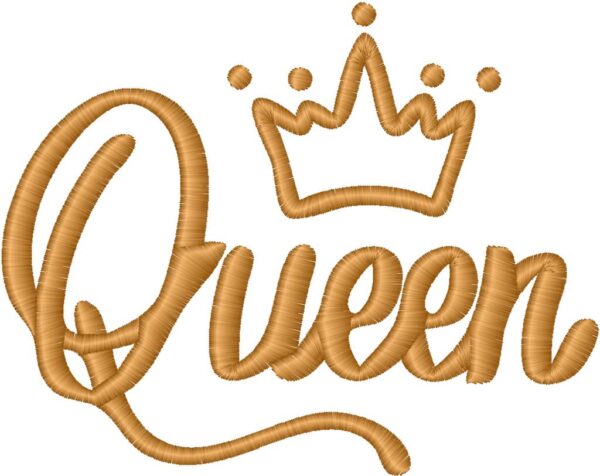 Queen Embroidery Design, 7 sizes, Queen Embroidery, Machine Embroidery Design, Queen shapes Design,Instant