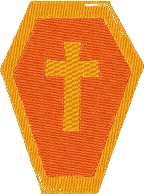 Coffin Embroidery Design, 7 sizes, Machine Embroidery Design, Coffin shapes Design, Instant