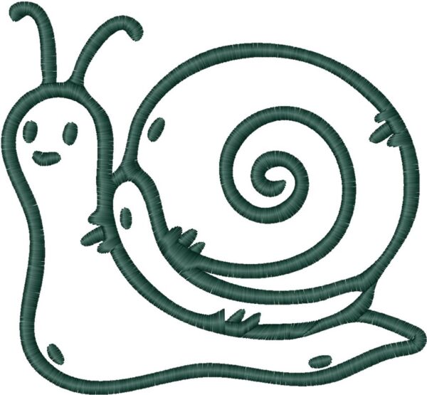 Snail Embroidery Design, 7 sizes, Machine Embroidery Design,Snail shapes Design,Instant
