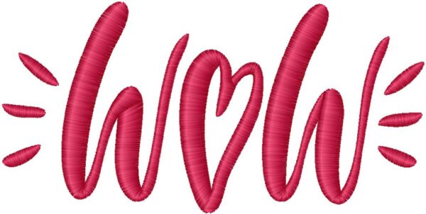 WOW Embroidery Design, 7 sizes, WOW Embroidery, WOW Shapes Embroidery,Machine Embroidery Design, WOW shapes Design,Instant