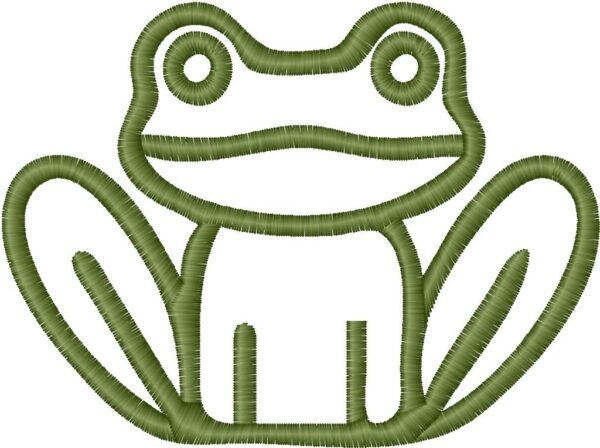Frog Embroidery Design, 7 sizes, Machine Embroidery Design, Frog shapes Design,Instant