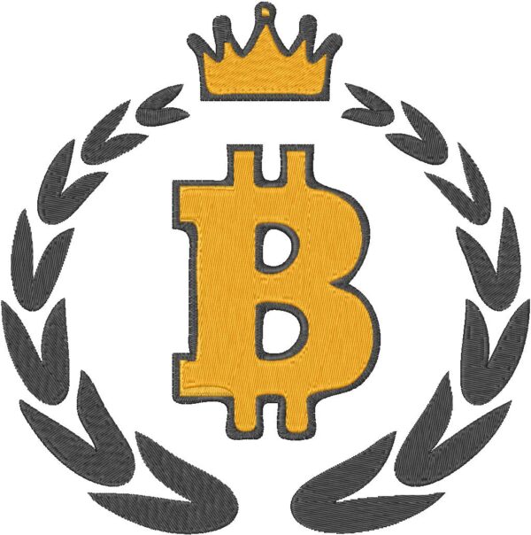 Bitcoin Embroidery Design, 3 sizes, Machine Embroidery Design, Bitcoin shapes Design, Instant