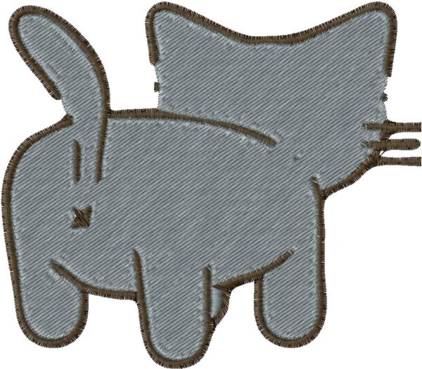 Cat Embroidery Design, 3 sizes, Machine Embroidery Design, Cat shapes Design, Instant
