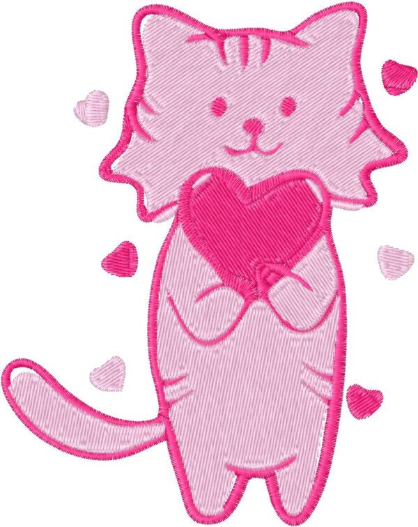 Cat Embroidery Design, 3 sizes, Machine Embroidery Design, Cat shapes Design, Instant