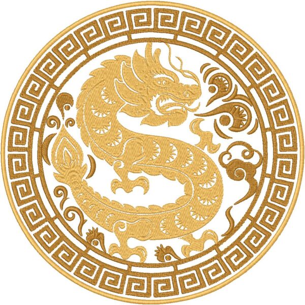 Dragon Embroidery Design, 3 sizes, Machine Embroidery Design, Dragon shapes Design, Instant