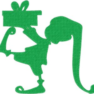 Elf Embroidery Design, 3 sizes, Machine Embroidery Design, Elf shapes Design, Instant