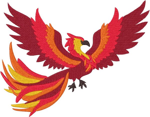 Fenix Embroidery Design, 4 sizes, Machine Embroidery Design, Fenix shapes Design, Instant