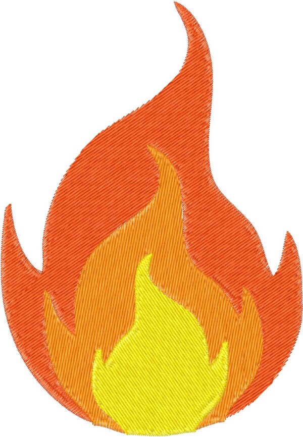 Fire Embroidery Design, 3 sizes, Machine Embroidery Design, Fire shapes Design, Instant