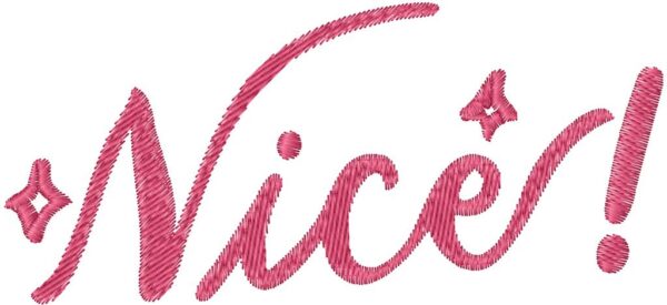 Nice! Embroidery Design, 7 sizes, Machine Embroidery Design, Nice! shapes Design, Instant