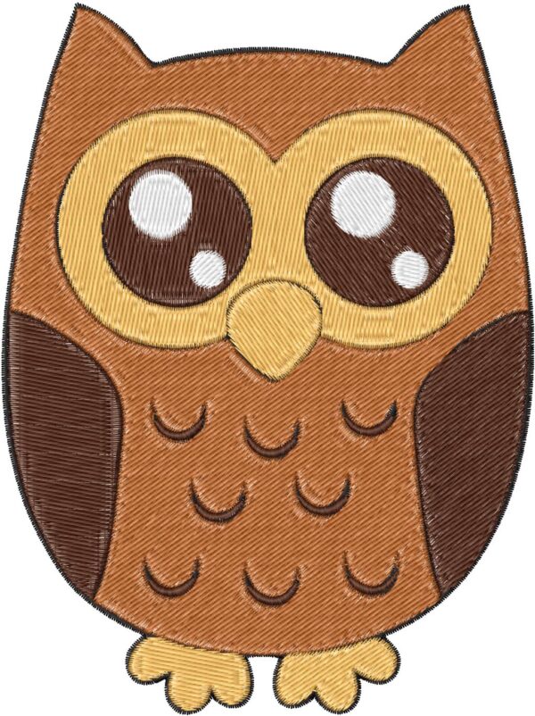 Owl Embroidery Design, 3 sizes, Machine Embroidery Design, Owl shapes Design, Instant