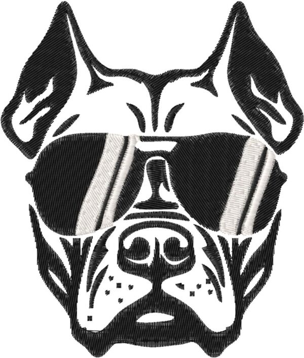 Pitbull Embroidery Design, 3 sizes, Machine Embroidery Design, Pitbull shapes Design, Instant