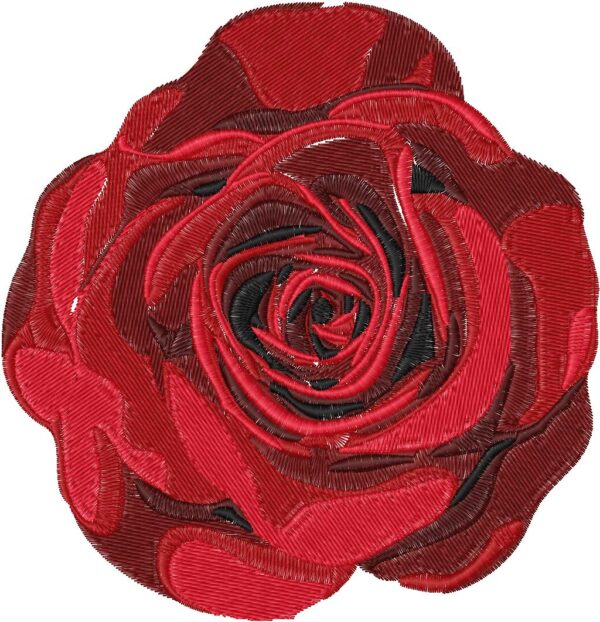 Rose Embroidery Design, 2 sizes, Machine Embroidery Design, Rose shapes Design, Instant