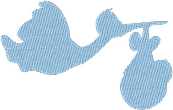 Stork Embroidery Design, 3 sizes, Machine Embroidery Design, Stork shapes Design, Instant