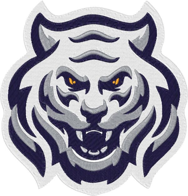 White Tiger Design, 7 sizes, Machine Embroidery Design, White Tiger shapes Design, Instant